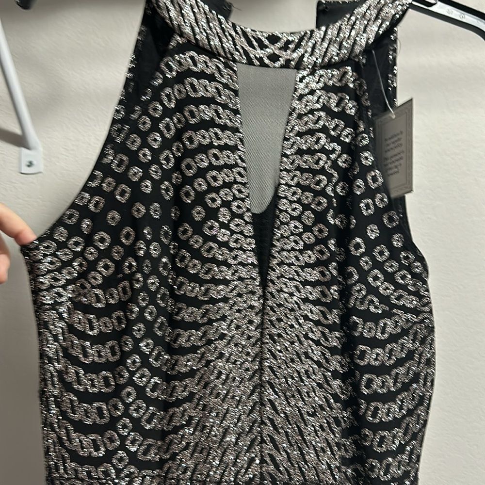 Dillards Black & Silver Glitter Dress - Picture 4 of 5